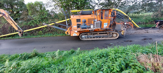 Pose mécanisée de conduite gaz